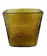 Blenko Amber Vase MCM Crinkle Glass 5.5 Inches - $41.53