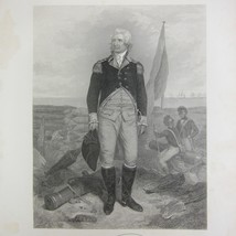 William Moultrie Revolutionary War Governor Steel Engraving Print Antique 1862 - £27.52 GBP