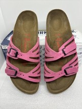 Birkenstock Silky Suede Granada Sandals Rose Pink Leather Size 38, 7.5” - $83.79