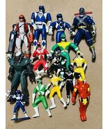 Lot Of 14 Vintage Power Rangers Figures Toys Red/Yellow 1993 1994 1990's... - $61.38