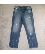 Rock &amp; Republic Indee Women&#39;s Size 12M Straight Mid Rise Distressed Blue... - $19.80