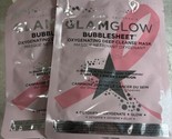 2 Glamglow Bubblesheet Oxygenating Deep Cleanse Mask - Breast Cancer New... - $9.85