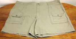 Cabela&#39;s Mens 7 Pocket Hiker W48 Khaki Beige Cotton Blend Cargo Shorts Euc - $24.29