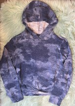 Old Navy Hoodie Top Girls XL (14-16) Blue Tie Dye Hooded Pullover Knotted Front - £8.62 GBP