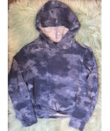 Old Navy Hoodie Top Girls XL (14-16) Blue Tie Dye Hooded Pullover Knotte... - $206.98 MXN