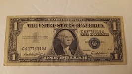 US Series 1957 One Dollar Silver Certificate Average Circulated Condition - $19.99