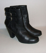 B.O.C by BORN Women&#39;s Black Leather Dress Ankle Zipper Fashion Boots Sho... - £31.44 GBP