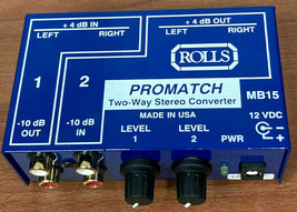 Rolls Promatch (blue) Two-Way Stereo Converter MB15 Audio Interface RCA ... - £58.23 GBP