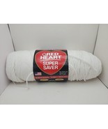 Red Heart Super Saver Worsted Yarn Whitee 4 ply Medium 100% Acrylic - $3.95