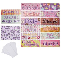 87 Pcs Two Sweet Birthday Decorations Donut Party Signs Stickers, Donut ... - £17.57 GBP