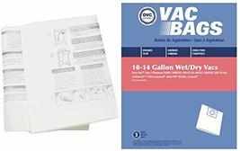 DVC Replacement Vacuum Bags for Shop Vac Style F 10 to 14 Gallon Model Vacuum Cl - £9.83 GBP