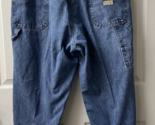 Vtg Wrangler Wide Leg Denim Painters Pants Mens 40 X 30 Medium Wash Patched - £19.67 GBP