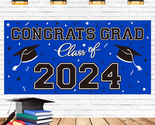 2024 Graduation Party Plastic Backdrop - 65&quot; X 32.7&quot; Congrats Grad Banne... - $17.69