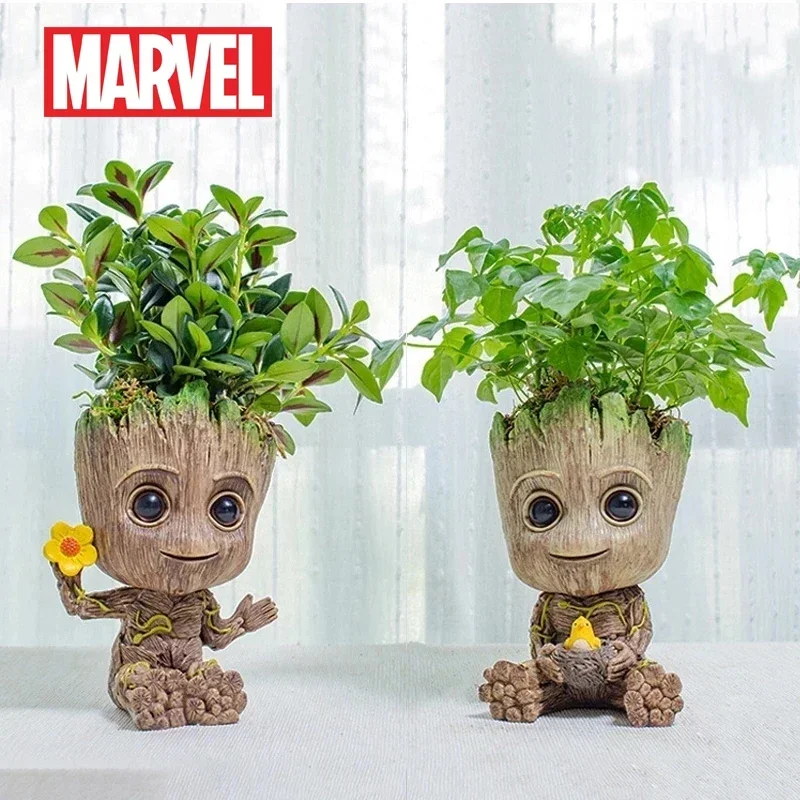 Marvels Avengers Groot 5CM Mini Figure Pen Holder Flower Pot Anime Toys ... - $9.49+