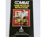 Atari 2600 Combat Video Game With Manual tested (D) - $5.81