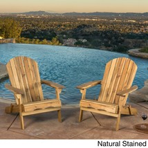 Patio Chairs Set of 2 Rustic Adirondack Chair Lounger Backyard Garden Wo... - $378.86