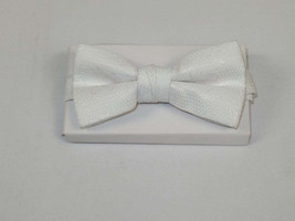 Men&#39;s Bow Tie J.Valintin Tuxedo or Business #4 White pique - £15.65 GBP