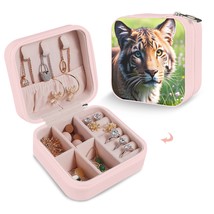 Leather Travel Jewelry Storage Box - Portable Jewelry Organizer - LeTigre - £12.22 GBP