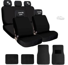 For Toyota New 4X I Love My Dog Paws Logo Headrest With Seat Covers And Mats - £48.44 GBP