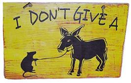 Hand Carved Wooden &quot;I Don&#39;t GIVE a RAT&#39;S ASS&quot; Funny Gag Tiki Bar Sign Re... - £10.22 GBP
