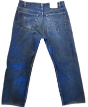 90s Levis 505 Jeans Straight Leg Mens 38 x 30 Regular Fit Blue Denim Mad... - $47.02