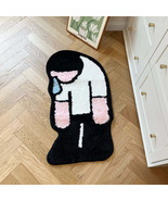 Handmade Tufted Sad Man Rug - $1,023.61 MXN