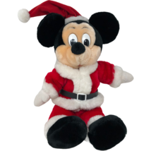 VTG Disney Disneyland Mickey Mouse Santa Clause Christmas 12" Plush Resort - $15.59