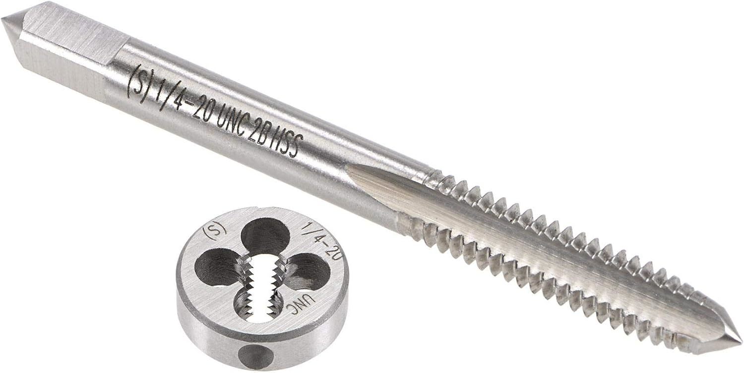 Uxcell 1/4&quot;-20 Unc Tap And Die Set, Hss Machine Thread Tap With, Right Hand - $36.94
