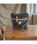 Gianiberini Black &amp; Tan Crossbody Bag Adjustable Strap Everyday Purse - $45.53