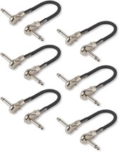 Guitar Patch Cables For Effects Pedals, 6 Pack, Dunlop Mxr 6 Inch Right Angle - £34.18 GBP