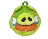 ANGRY BIRDS 2011 GREEN PIG MUSTACHE BACKPACK STUFFED ANIMAL PLUSH TOY W ... - $33.25