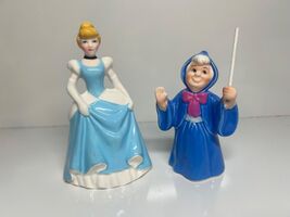 Porcelain figurines Cinderella and Fairy Godmother Disney Japan Circa 19... - $49.47