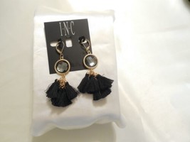 Inc Gold-Tone 3-1/2&quot;Grey Stone &amp; Tassel Drop Lever Back Earrings B969 $29 - $13.43