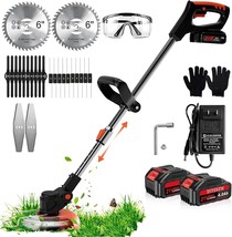 Cordless Weed Wacker, 21V Weed Electric Eater Battery Powered Brush Cutter, 3 In - £71.33 GBP