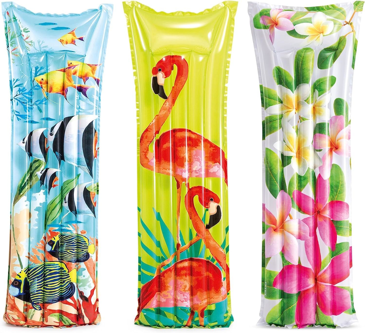 Intex Inflatable Floating Fashion Mat: Durable Vinyl – 2 Air Chambers – ... - $29.99