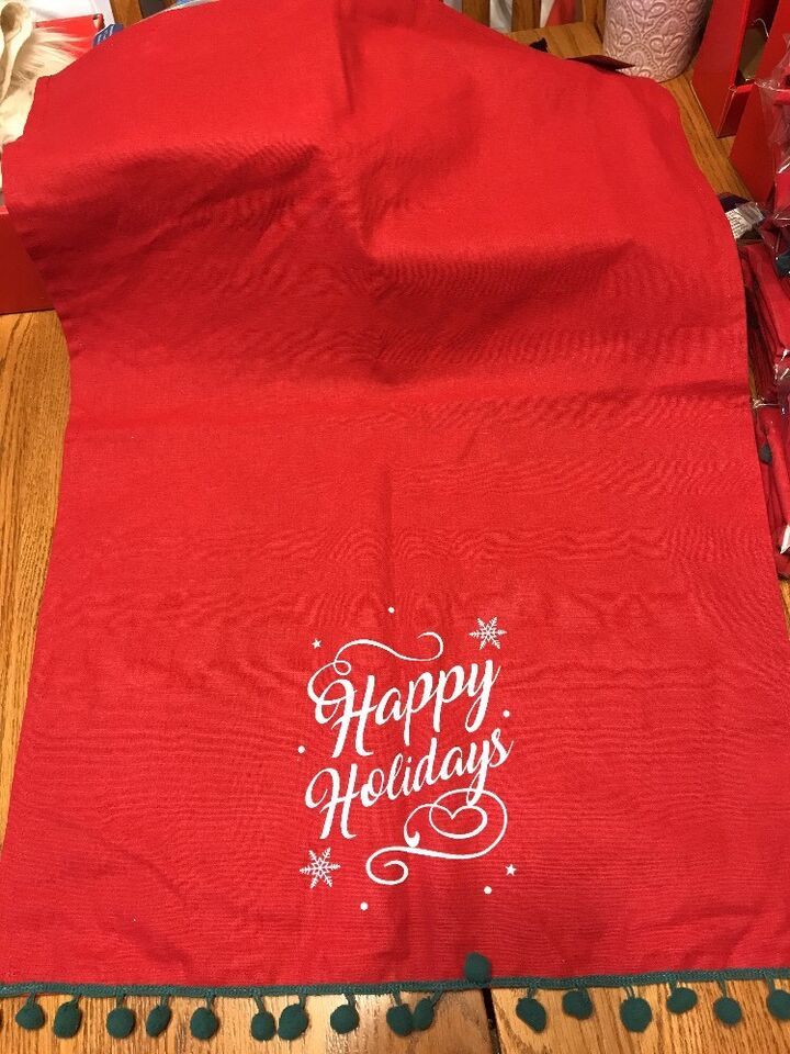 Flat Woven Red Kitchen Towels 100% cotton towels 20”x30” Ships N 24h