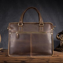 Men Briefcase Genuine Leather Bag Men Handbag Male Messenger Bag - £136.97 GBP