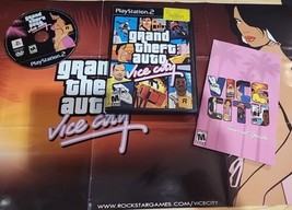Grand Theft Auto Vice City - Playstation 2 PS2 Black Label CIB w/ Map &amp; ... - £11.06 GBP