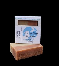 Cherry Almond, All Natural Bar Soaps,  Bath soap by salty girl soap co - £7.63 GBP