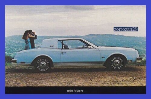 1980 BUICK RIVIERA COUPE VINTAGE FARBE POSTKARTE – USA – FANTASTISCHES... - $6.32