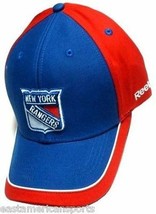 New York Rangers NHL Reebok Center Ice Blue / Red Hat Cap Adult Adjustable OSFA - £13.43 GBP