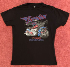 Patriotic Freedom Motorcycle Tshirt Mens Short Sleeve Black Size XL. Great Cond. - £11.62 GBP