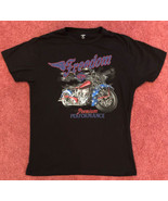 Patriotic Freedom Motorcycle Tshirt Mens Short Sleeve Black Size XL. Gre... - £11.60 GBP