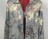 Chico&#39;s  Metallic Gold Paisley Button Closure Day to Evening Jacket Size... - $19.75