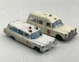 Vintage Matchbox Lesney Ambulances Cadillac #54 and Mercedes &quot;BINZ&quot; #3 England - £6.84 GBP