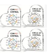 4 PC Acrylic Heart Shaped Inspirational Ornament Mental Health Decorations - $11.99