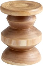Stool Cyan Design Summer Backless Swirl Walnut Wood - £634.93 GBP