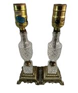 1972 Vintage Genuine Crystal W/Brass Base Tabletop Lamps - $120.00