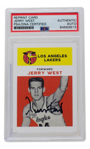 Jerry Ouest Signé Los Angeles Lakers Réimpression 1961 Fleer Carte Rooki... - $116.39