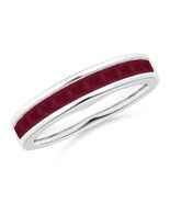 Angara Natural 1.1Ct Ruby Half Eternity Ring in 14K Solid Gold (2.4MM) - $1,151.10